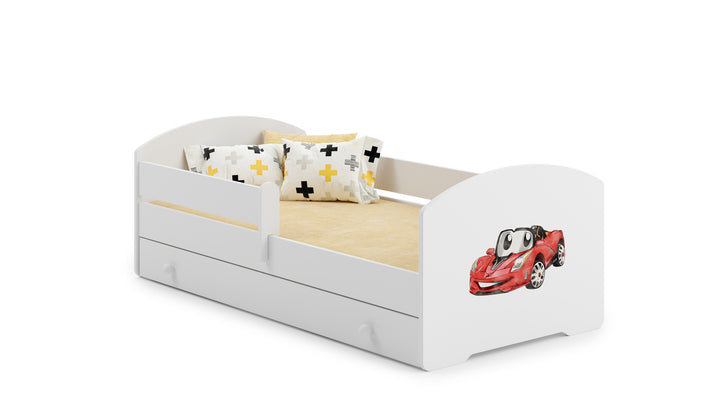 Kinderbett Luk 160x80 mit Schublade - Rennauto