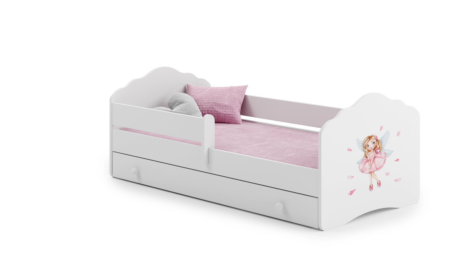 FALA children's bed 160x80 drawer - Girl with wings