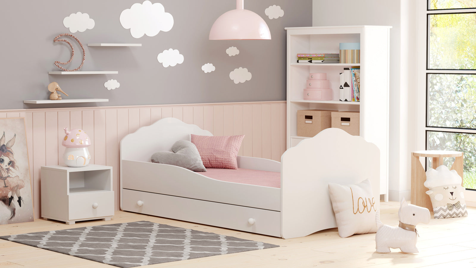 Single bed Fala 140x70 with drawer