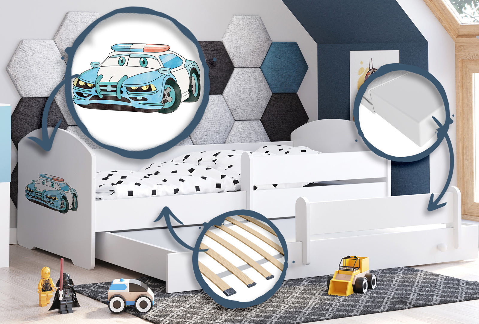 Double bed Luk 160x80 - Police