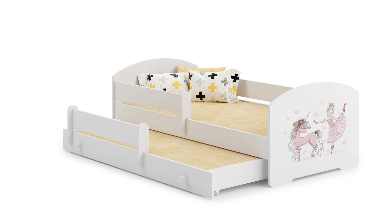 Double bed Luk 160x80 - Girl with unicorn