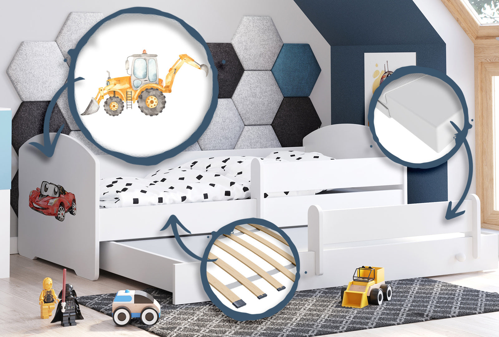 Double bed Luk 160x80 - Excavator