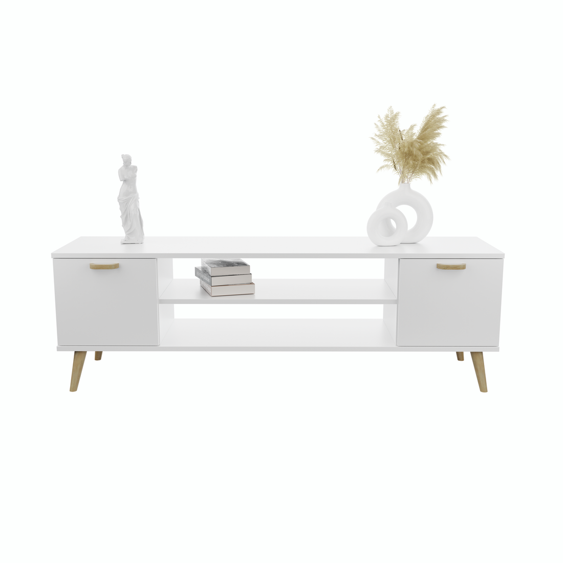 RTV Focus cabinet white 135 cm - Scandinavian