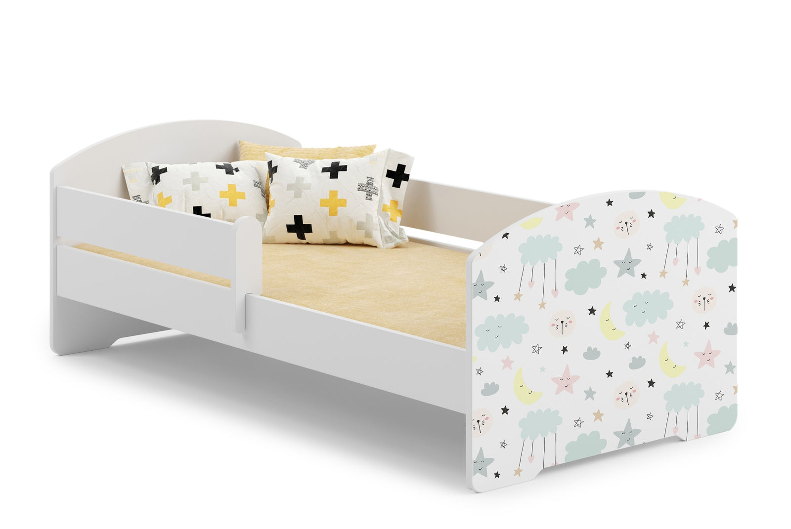 LUK children's bed 160x80 with railings - Stars