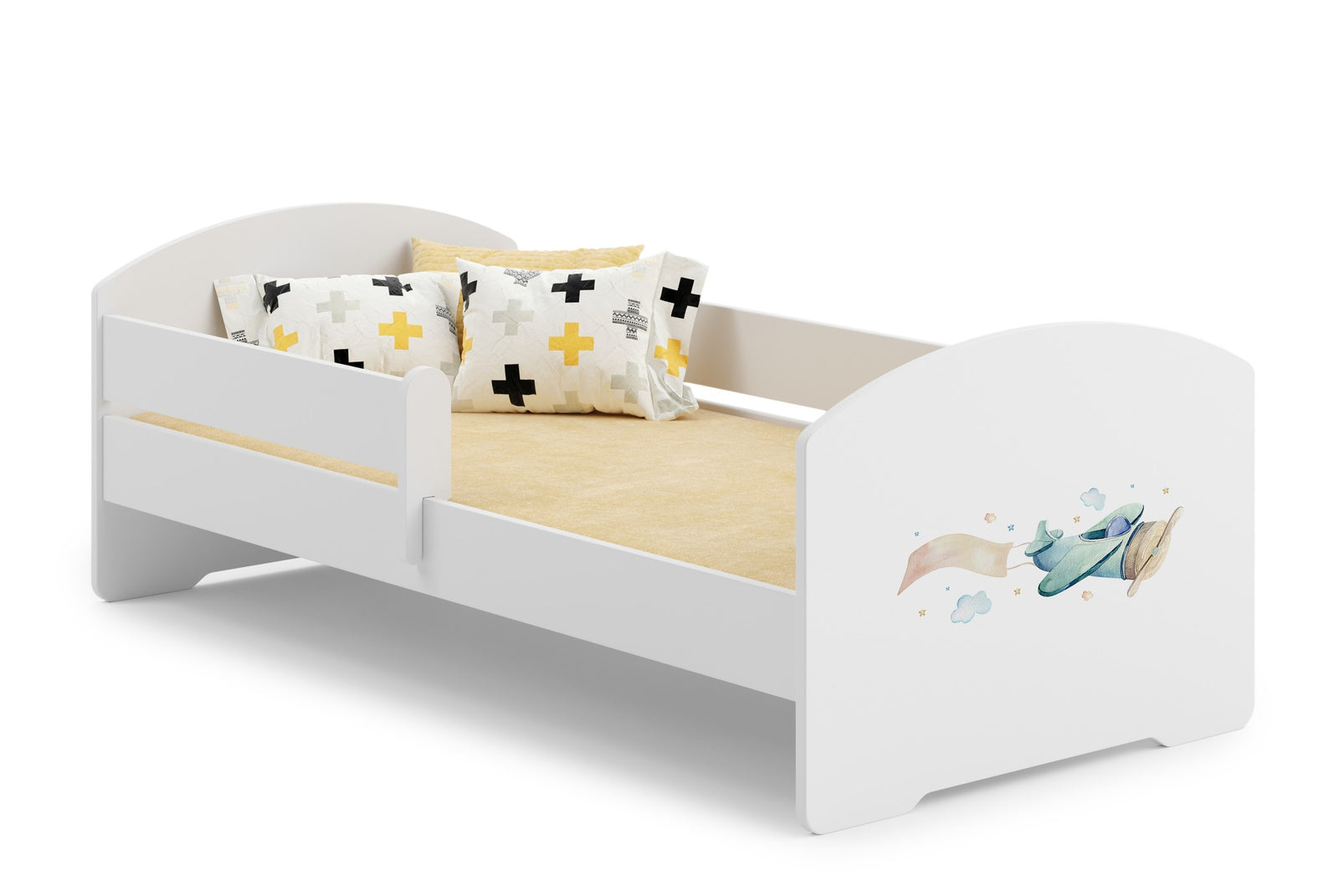 Luk single bed 140x70 with artwork - Airplane