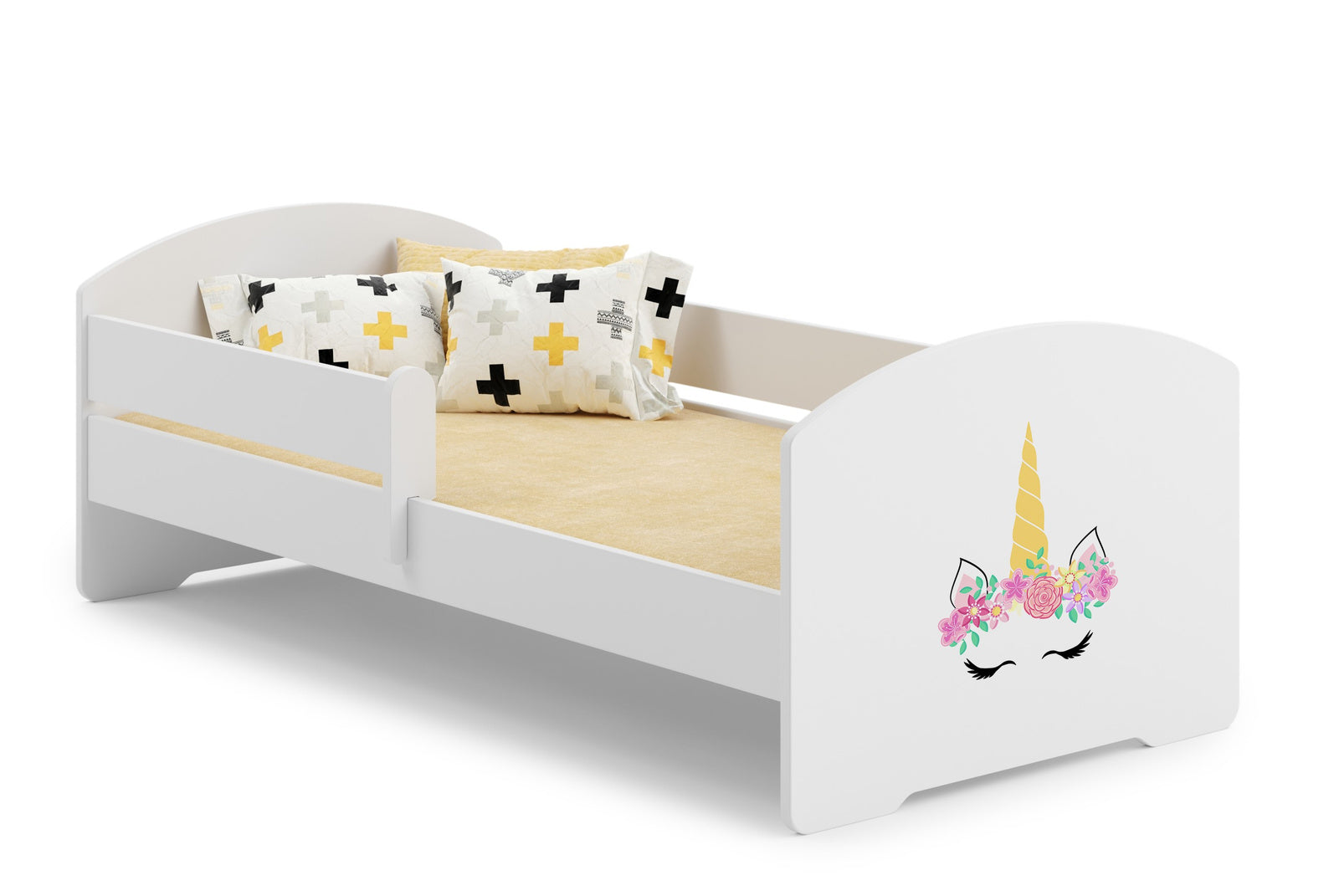 Luk single bed 140x70 with artwork - Unicorn horn
