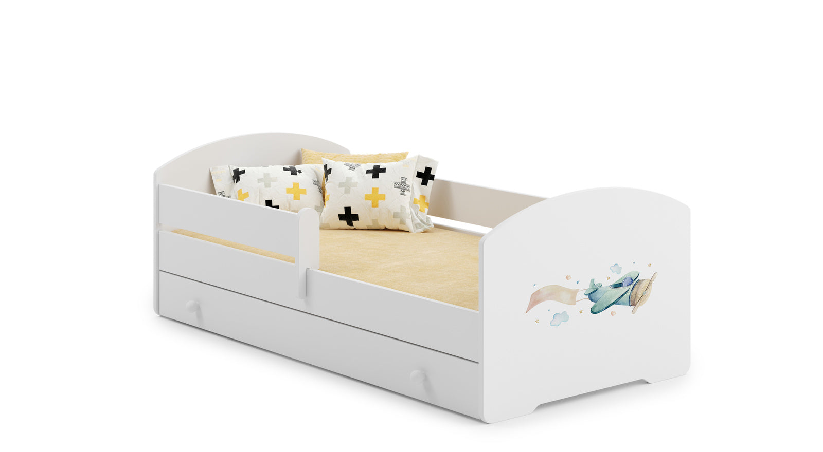 Children's bed LUK 140x70 with drawer - Airplane