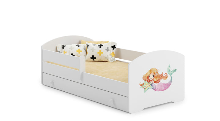 Kinderbett LUK 160x80 mit Schublade - Meerjungfrau