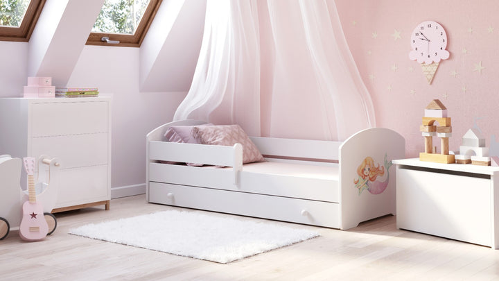 Kinderbett LUK 160x80 mit Schublade - Meerjungfrau