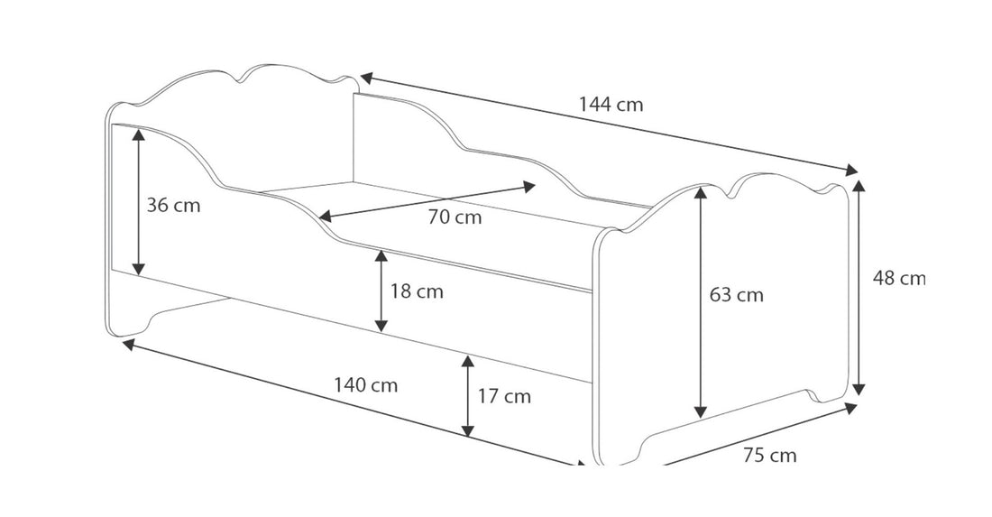 Children's bed Anna 140x70 - Cat