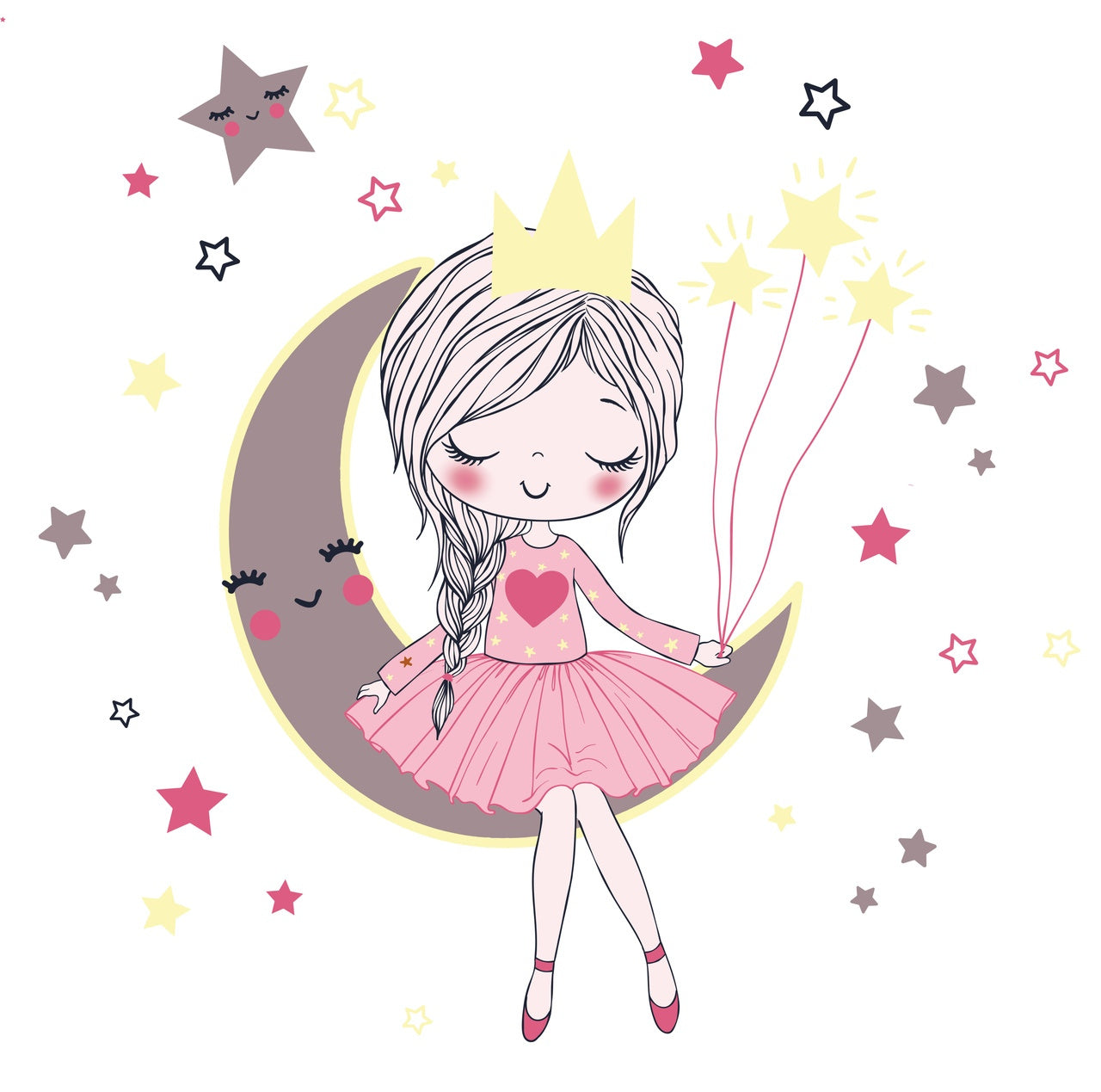 Anna children's bed 140x70 - Sleeping princess