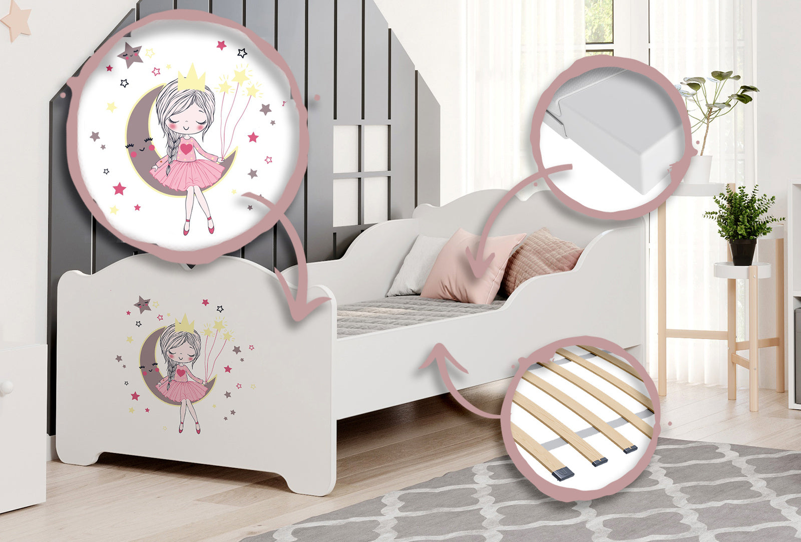 Anna children's bed 160x80 - Sleeping princess