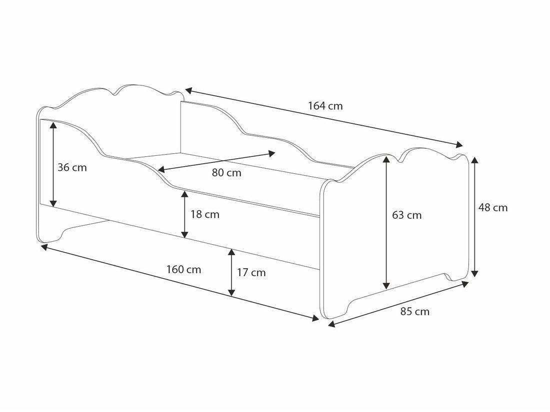 Children's bed Anna 160x80 - Mermaid