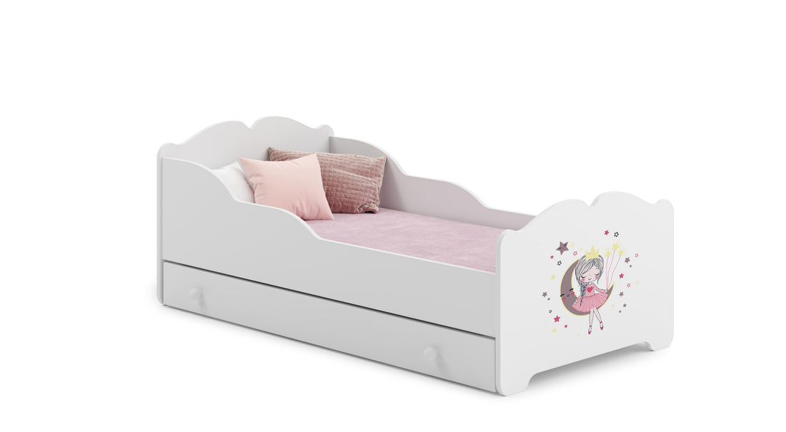 Anna Kinderbett 140x70 mit Schublade - Schlafende Prinzessin