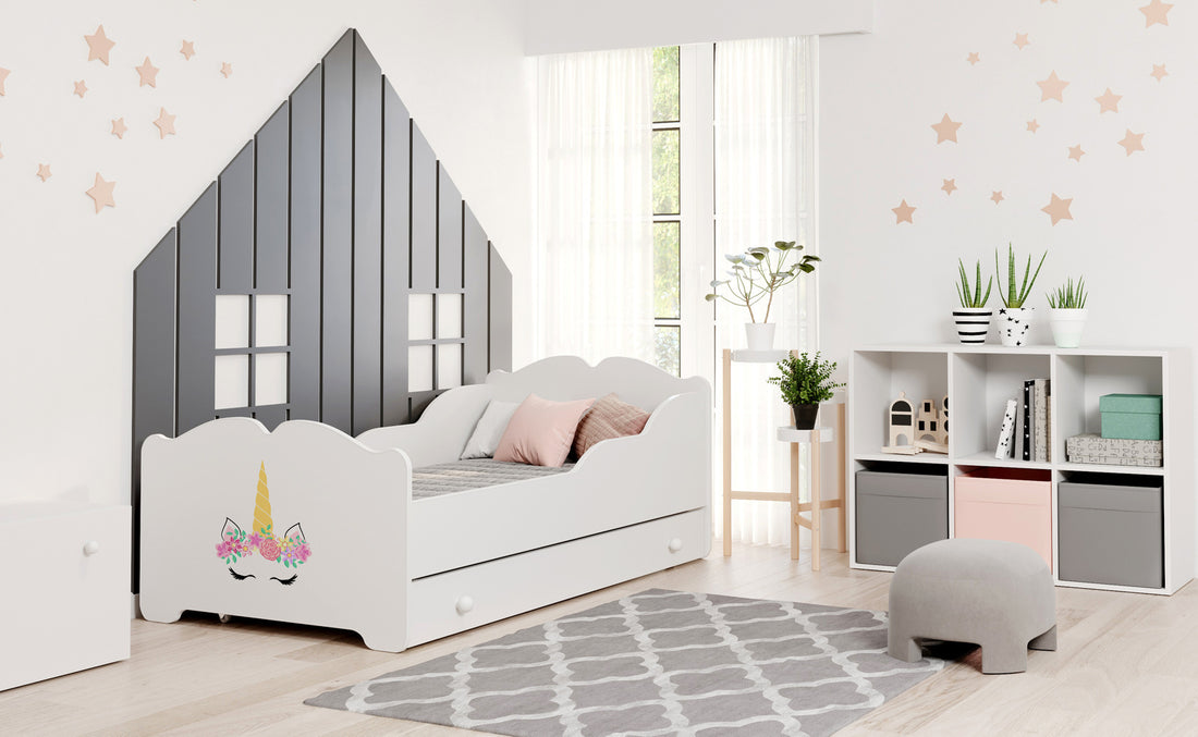 Anna Kinderbett 140x70 mit Schublade - Einhornhorn