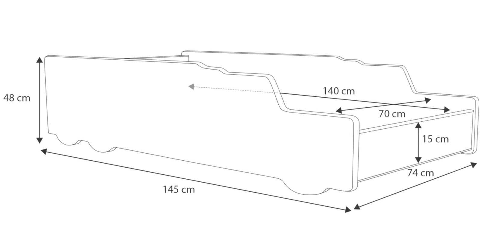 Children's auto bed 140x70 - Fire engine