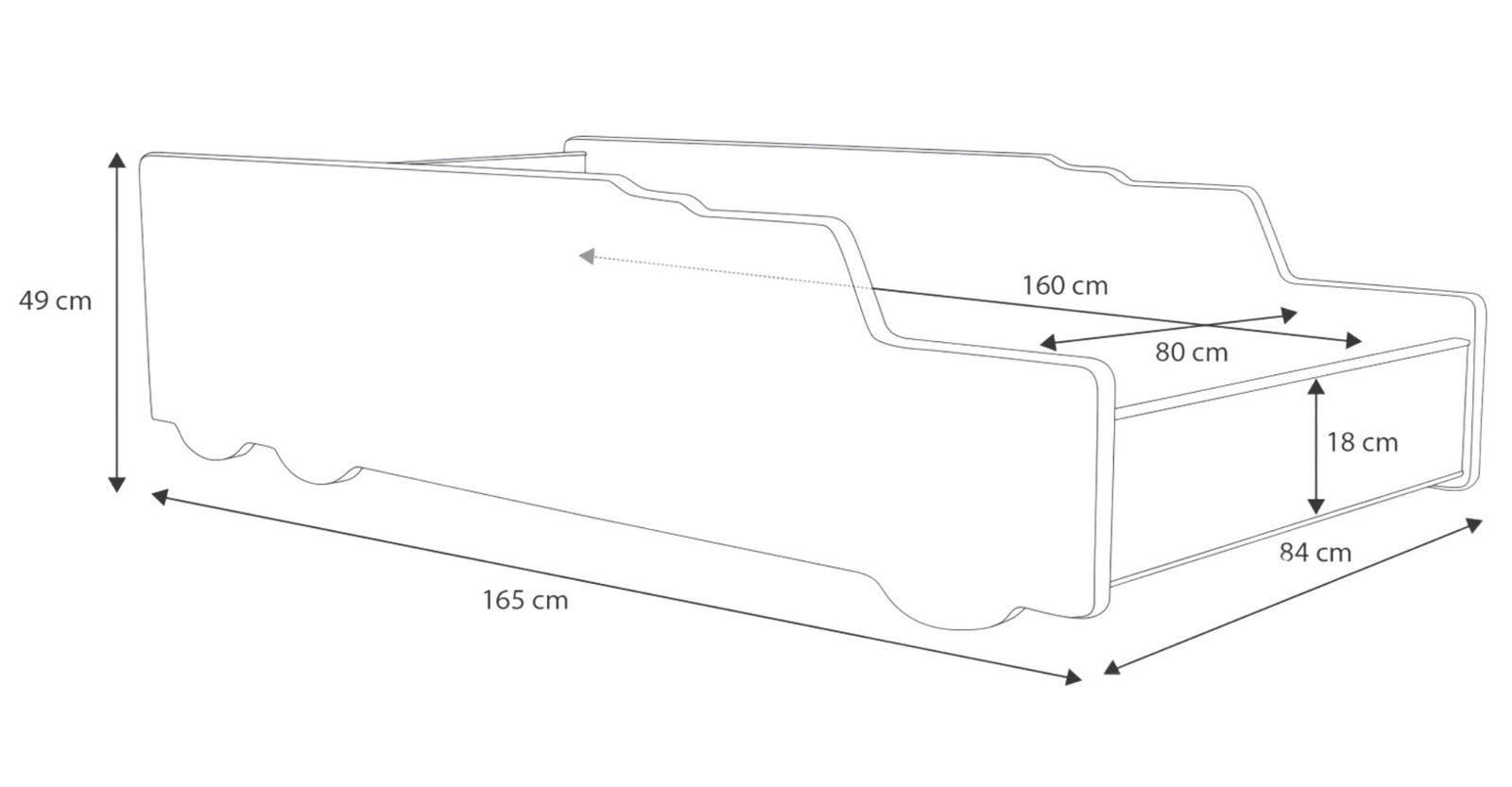 Children's bed auto 160x80 - Fire engine