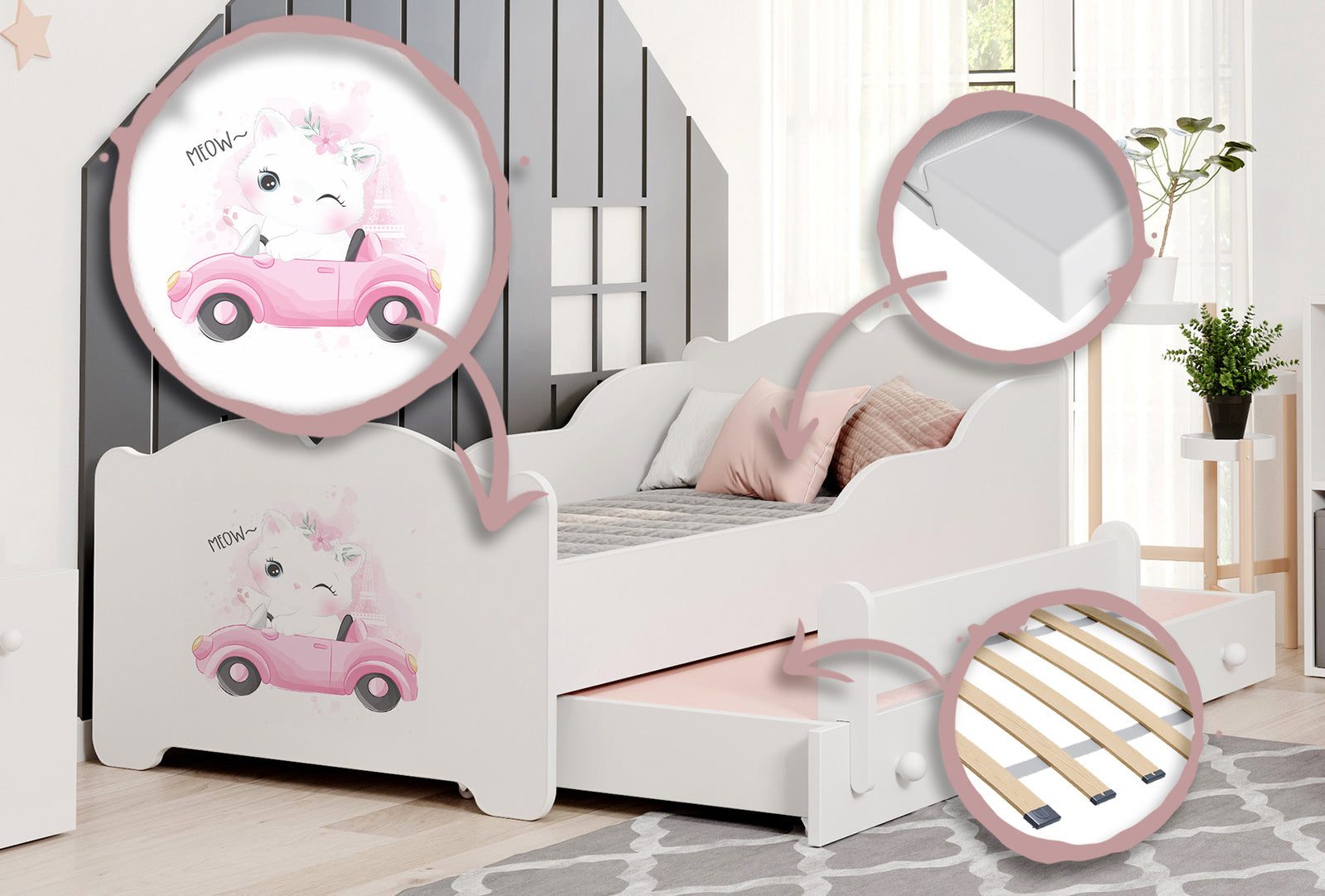 Double bed Anna 160x80 - Cat