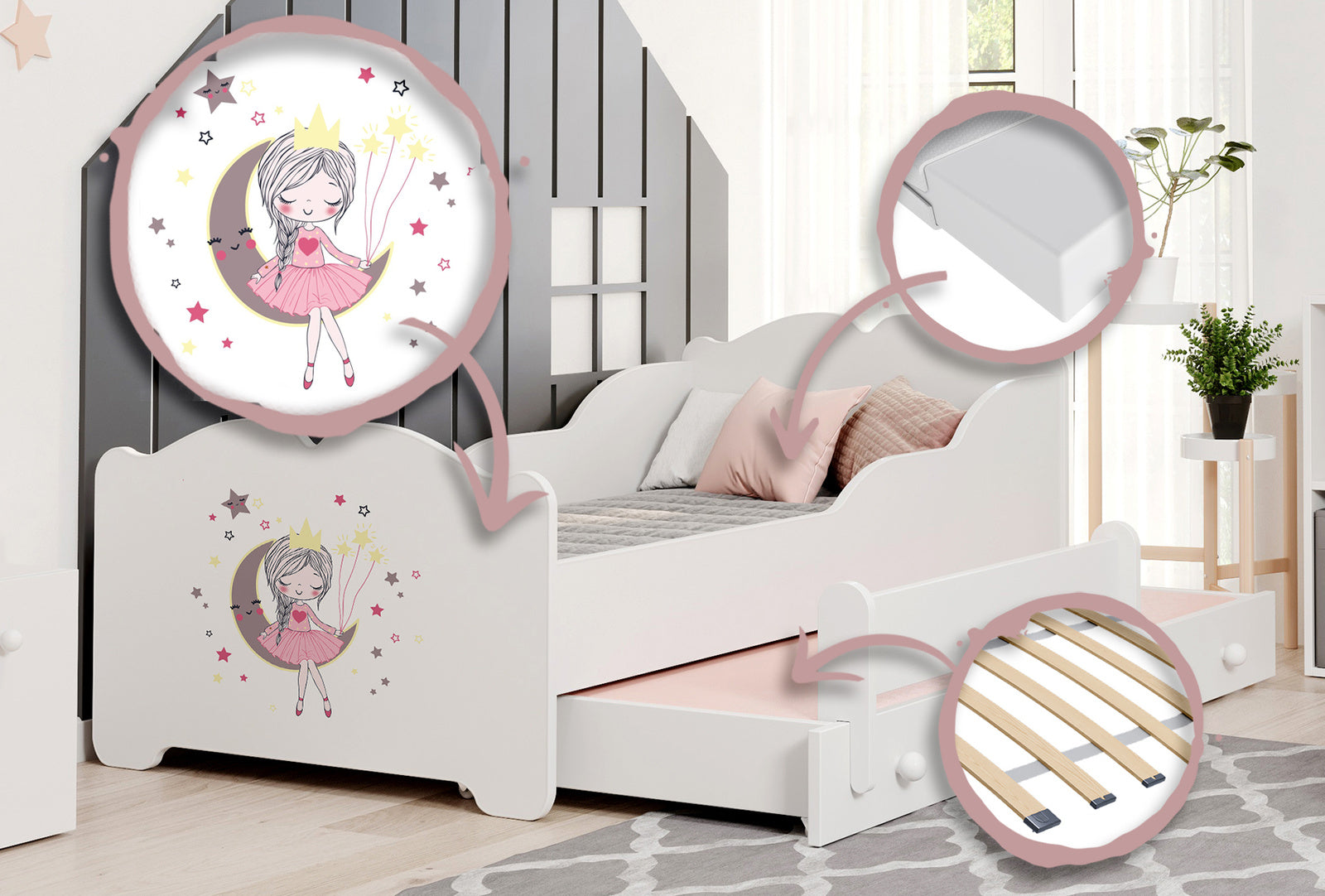 Double bed Anna 160x80 - Sleeping princess