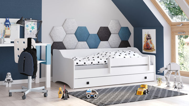 Single bed Erik 160x80 handle black