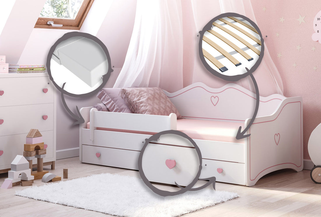 Emma children's bed 160x80 pink