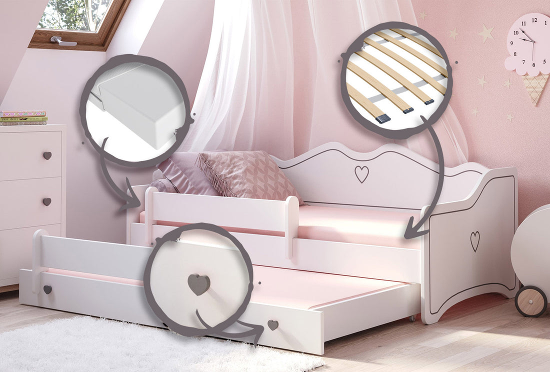 Emma II double bed 160x80 grey