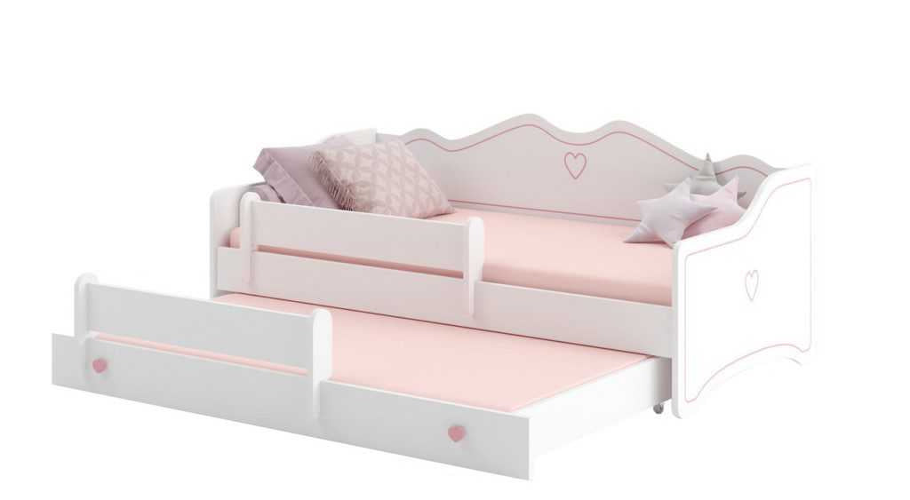Emma II double bed 160x80 pink