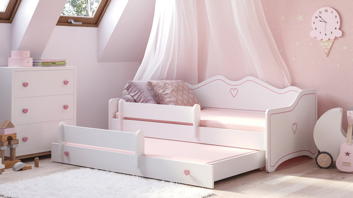 Emma II double bed 160x80 pink