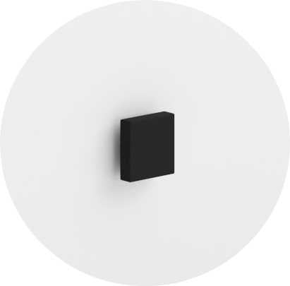 Emi bedside cabinet - handle black square