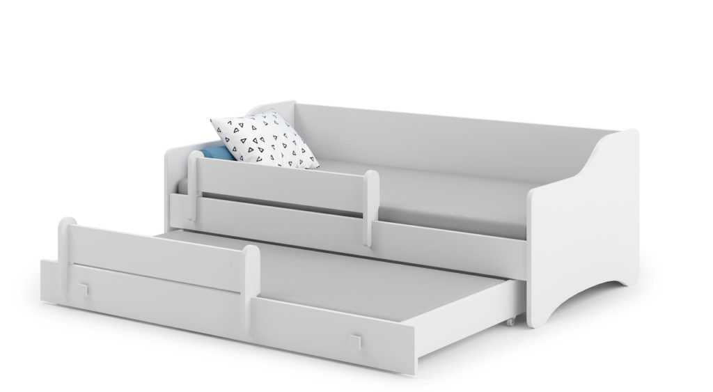 Double bed Erik II 160x80 - white handle