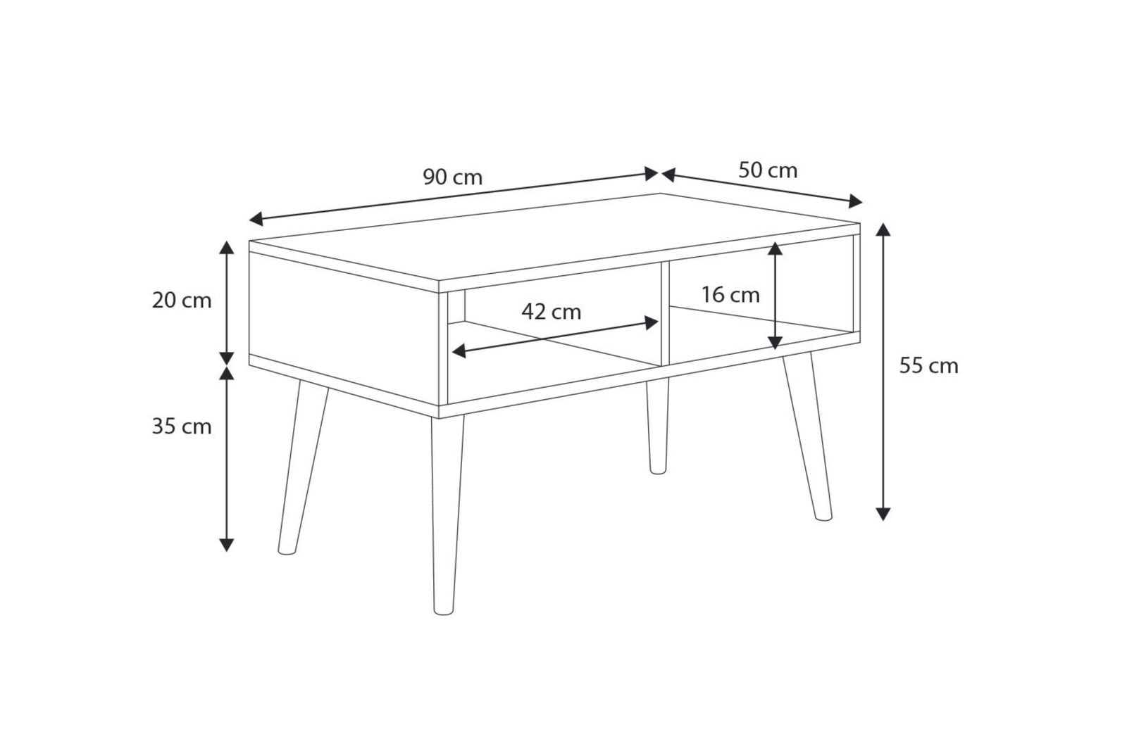 Coffee table Sandi white