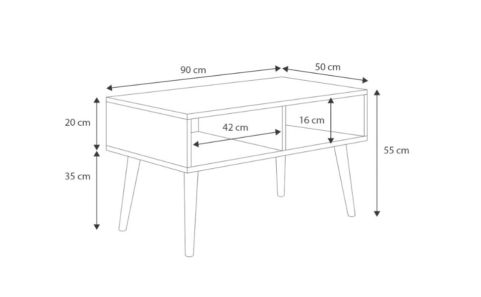 Sandi coffee table oak craft gold