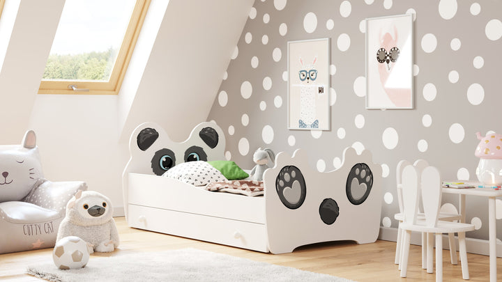 Panda Kinderbett 140x70 mit Schublade