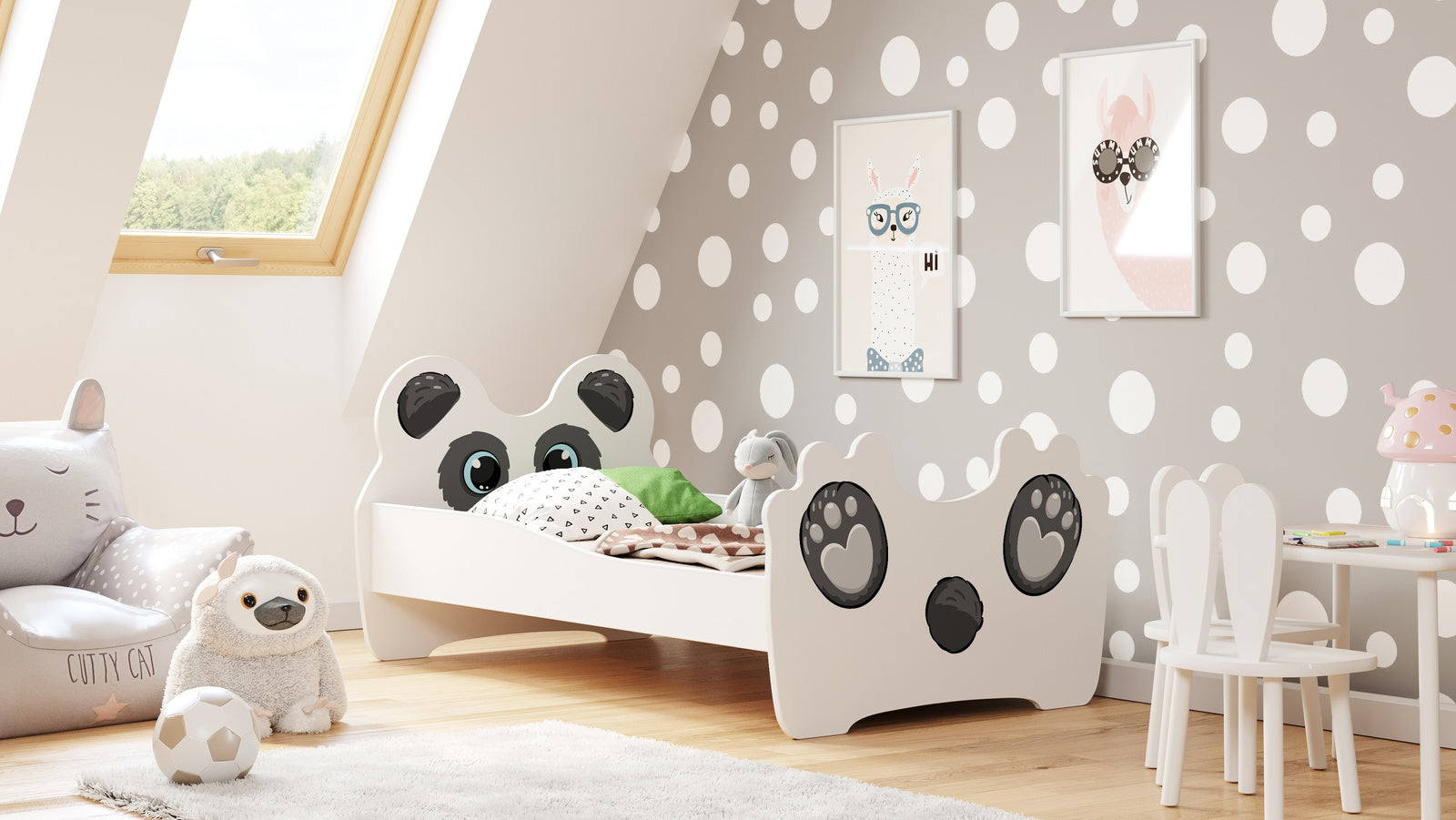 Panda children's bed 160x80 with drawer
