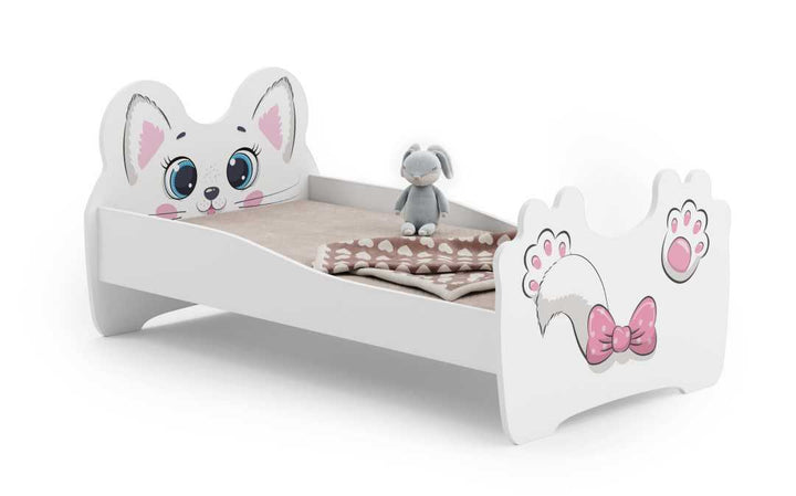 Rosa Katzen-Kinderbett 160x80