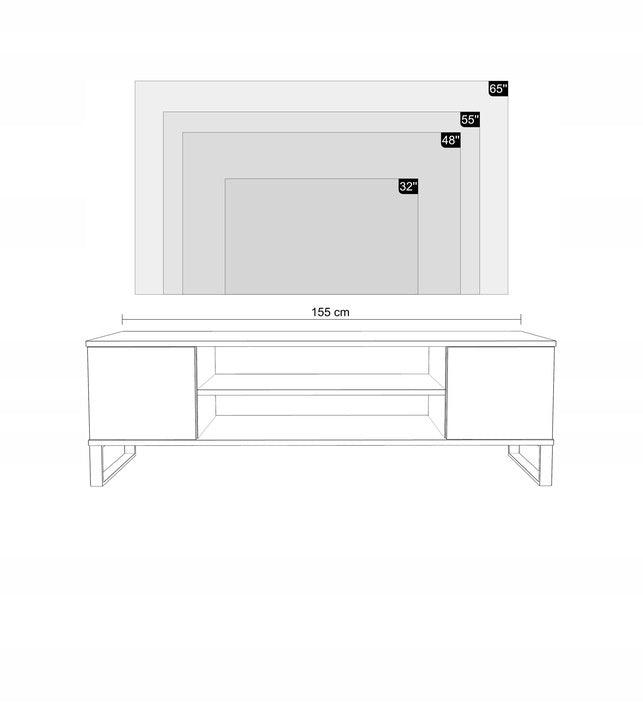 RTV Focus cabinet white