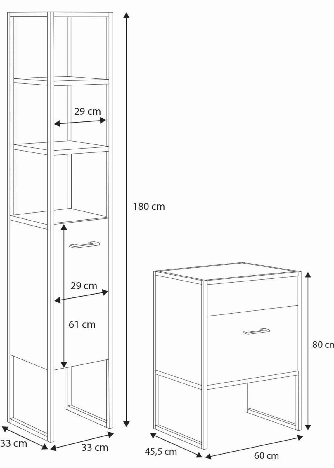 Bathroom furniture set AURA