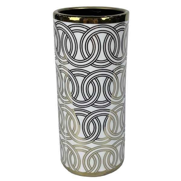 Wazon DKD Home Decor Porcelana Złoty Biały Orientalny
