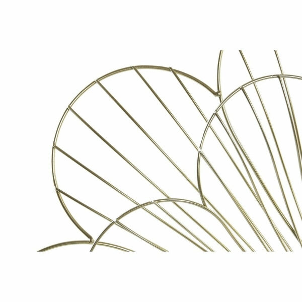 Zegar ścienny DKD Home Decor Flower Złoty metal