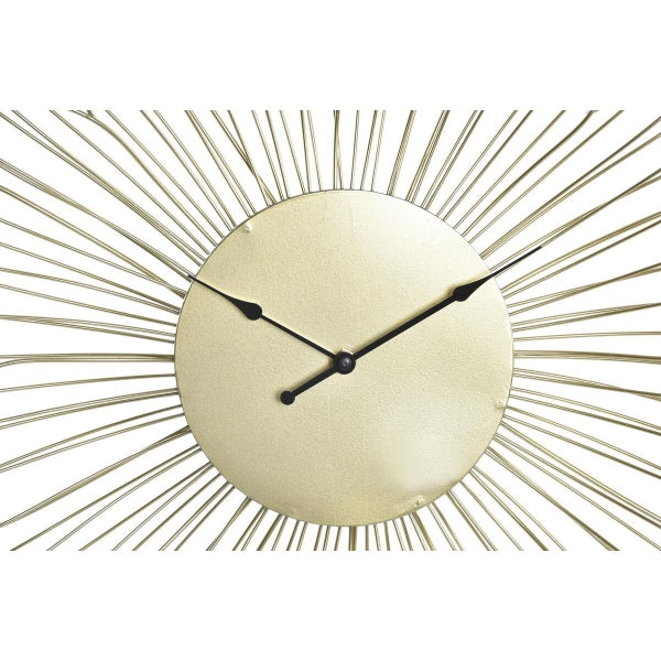 Wall Clock DKD Home Decor Flower Golden Metal