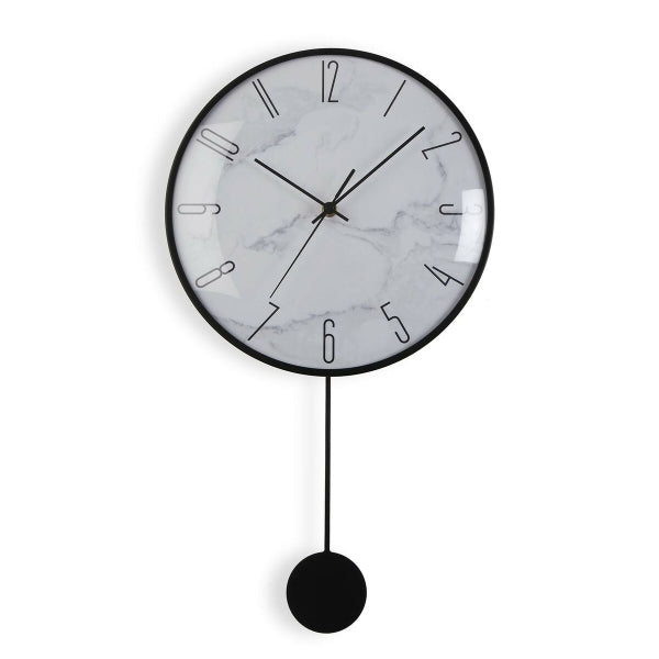 Wall Clock Versa Pendulum Metal Crystal MDF Wood