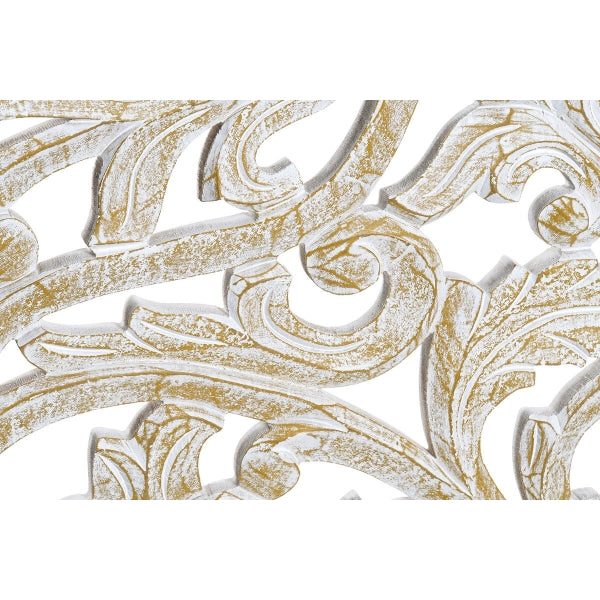 Dekoracja ścienna DKD Home Decor Złoty Biały Żelazo Romantyczny MDF Drewno